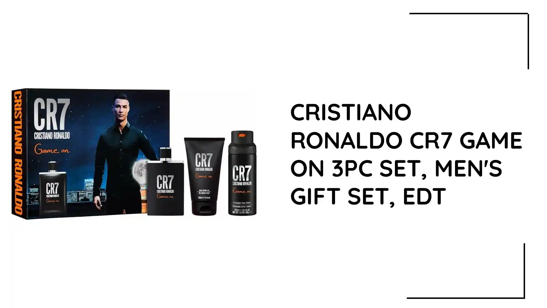 CRISTIANO RONALDO CR7 GAME ON 3PC SET, MEN'S GIFT SET, EDT by@Outfy