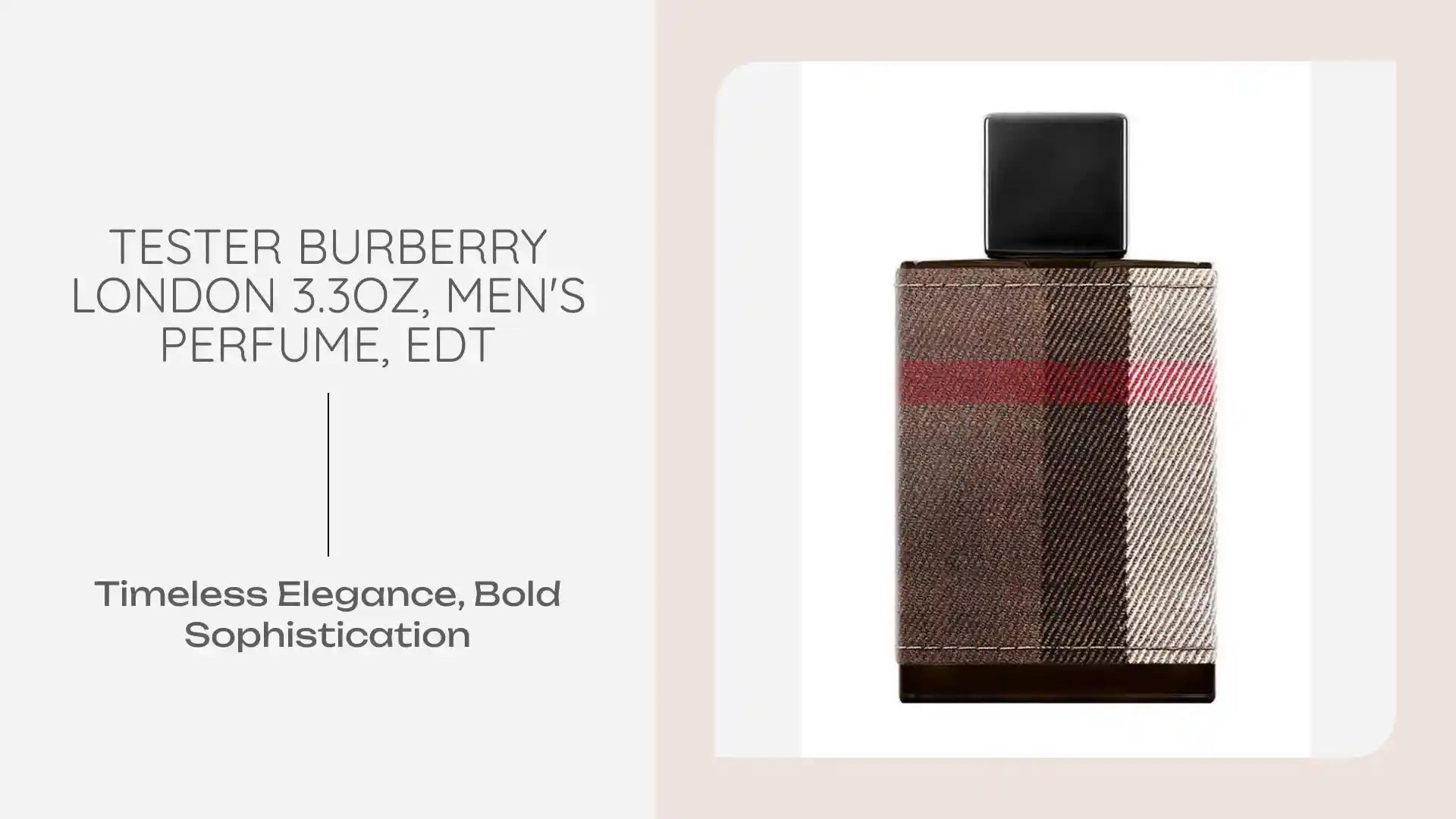 TESTER BURBERRY LONDON 3.3OZ, MEN&#039;S PERFUME, EDT by@Outfy