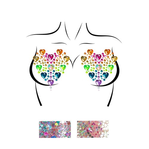 Prism Jewels Sticker Nipple Pasties & Body Glitter - NIPPLE010 10122