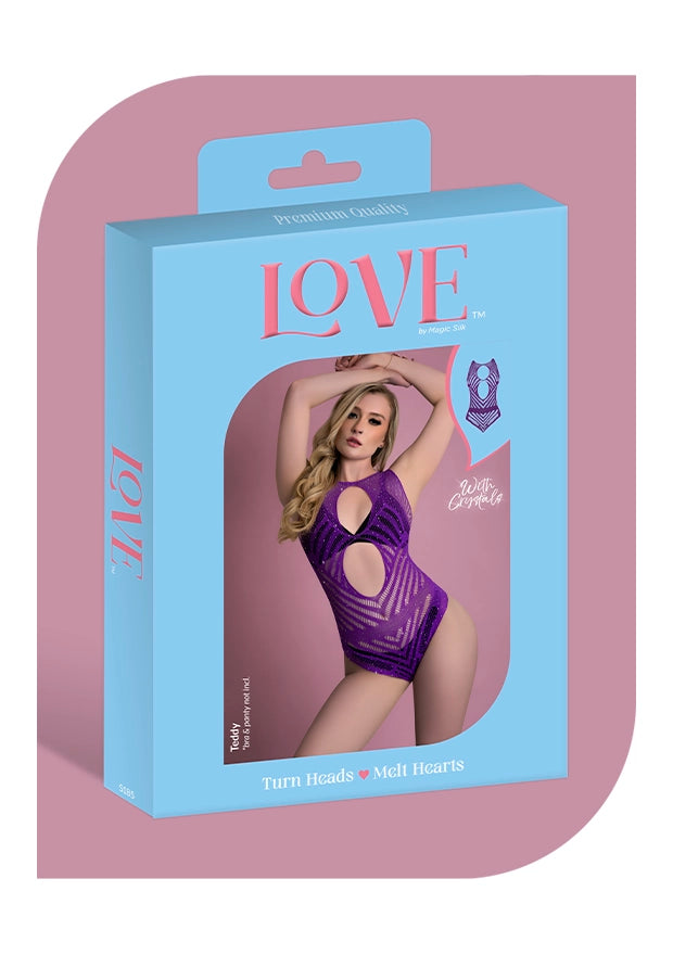 Love Rhinestone Crystal Seamless Teddy