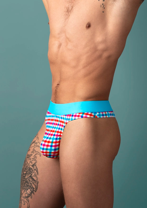 So Comfy Gingham Thong