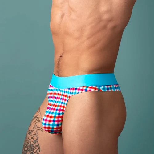 So Comfy Gingham Thong