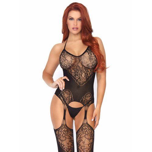 Pure Obsession Suspender Bodystocking - 89175     00122