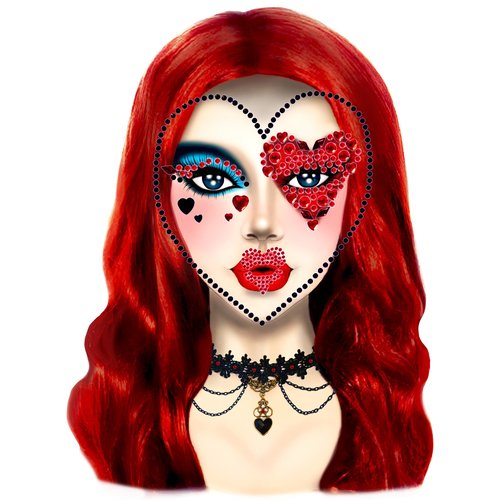 Queen Adhesive Face Jewels Sticker - EYE042    01222
