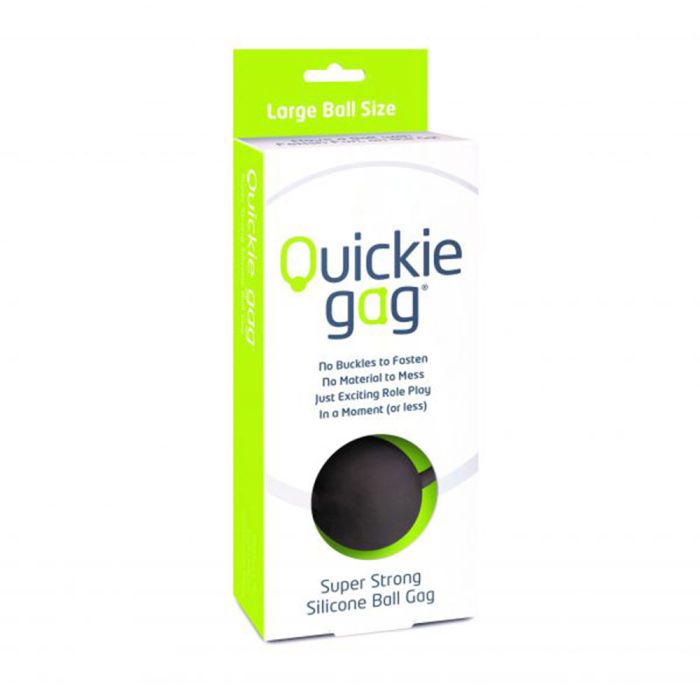 Quickie Gag Large Ball - Black - USQGBALLB
