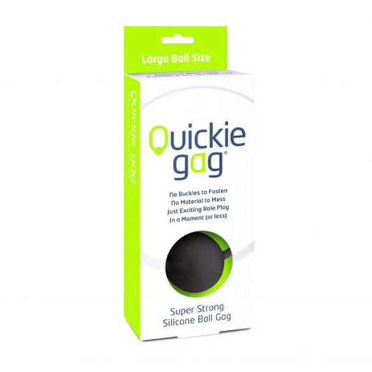 Quickie Gag Large Ball - Black - USQGBALLB