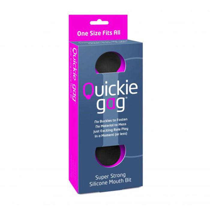 Quickie Gag Mouth Bit - Black (One Size) - USQGBBIT