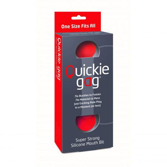 Quickie Gag Mouth Bit - Red (One Size) - USQGBBITR