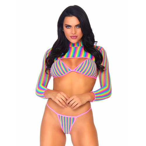 Rainbow Dreams Fishnet Bikini Set - 81580     10122