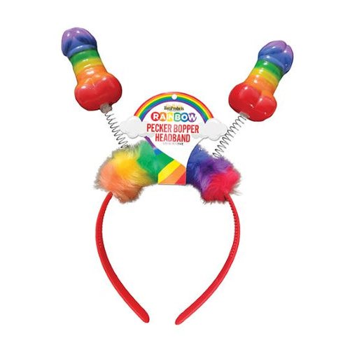 RAINBOW PECKER BOPPER HEADBAND