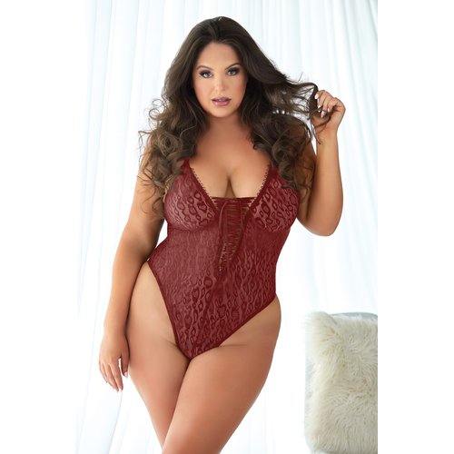 Rayna Leopard Lace-Up Teddy - 4-4103