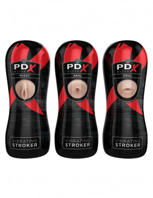 PDX ELITE VIBRATING STROKER 12PC DISPLAY - PDRD52099