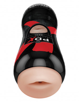 PDX ELITE VIBRATING ORAL STROKER - PDRD523