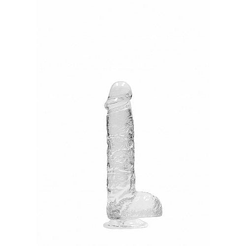 REALROCK 6IN REALISTIC DILDO W/ BALLS CRYSTAL CLEAR - SHTREA090TRA