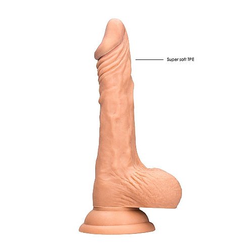 REALROCK 8IN DONG FLESH W/ TESTICLES - SHTREA095FLE