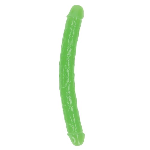 RealRock Glow in the Dark Double Dildo-Green 12