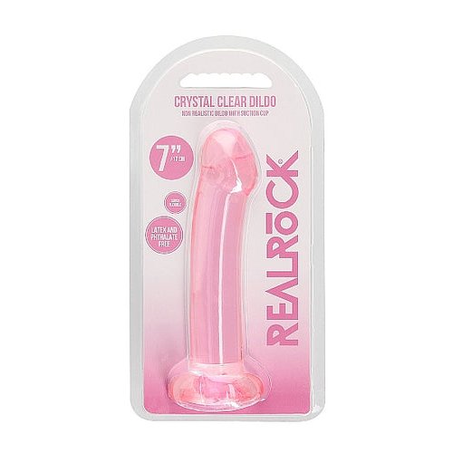 REALROCK NON REALISTIC DILDO W SUCTION CUP 6.7IN PINK - SHTREA111PNK