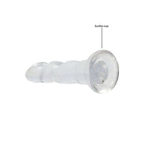REALROCK NON REALISTIC DILDO W SUCTION CUP 7IN TRANSPARENT - SHTREA110TRA