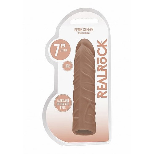 REALROCK PENIS SLEEVE 7IN TAN - SHTREA104TAN