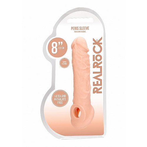 REALROCK PENIS SLEEVE 8IN FLESH - SHTREA106FLE