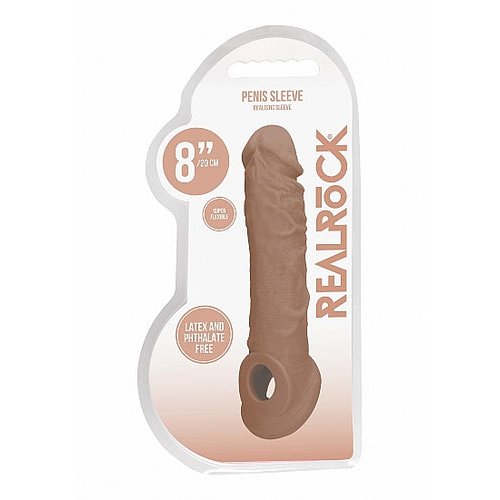 REALROCK PENIS SLEEVE 8IN TAN - SHTREA106TAN
