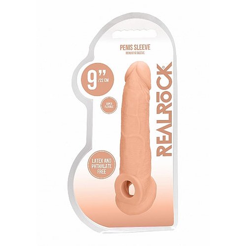 REALROCK PENIS SLEEVE 9IN FLESH - SHTREA107FLE