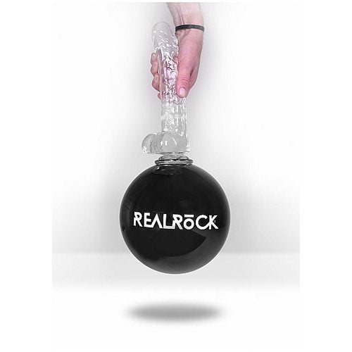 REALROCK REALISTIC DILDO W/ BALLS 10IN TURQUOISE - SHTREA130TUR