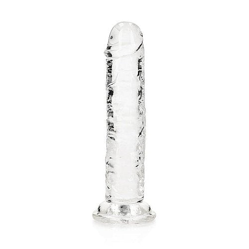 REALROCK STRAIGHT REALISTIC 7 IN DILDO TRANSPARENT - SHTREA152TRA