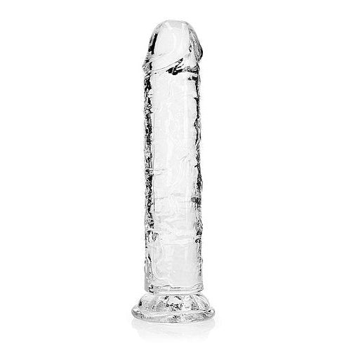 REALROCK STRAIGHT REALISTIC 8 IN DILDO TRANSPARENT - SHTREA153TRA