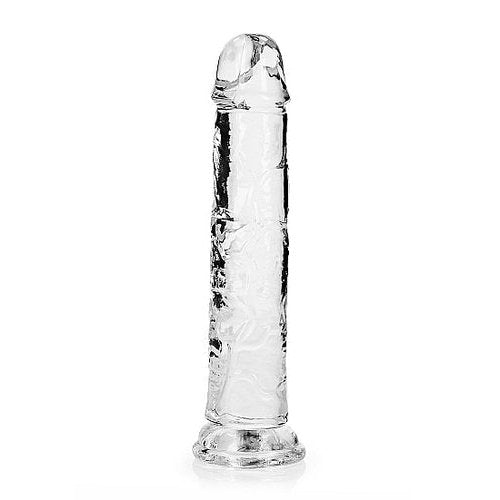 REALROCK STRAIGHT REALISTIC 8 IN DILDO TRANSPARENT - SHTREA153TRA