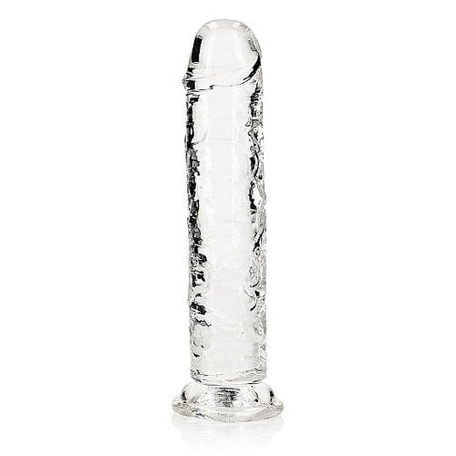 REALROCK STRAIGHT REALISTIC 8 IN DILDO TRANSPARENT - SHTREA153TRA