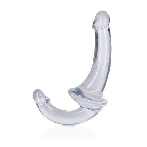 REALROCK STRAPLESS STRAP ON 6IN TRANSPARENT - SHTREA157TRA