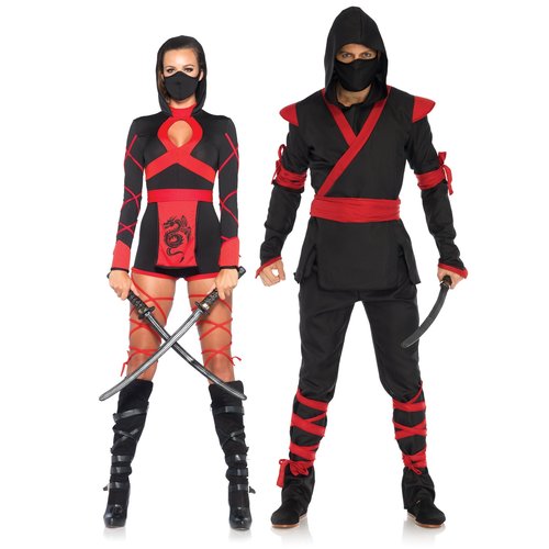 Red Dragon Ninja Couple's Costume - 85401-85653-dragon-ninja-couples-costume