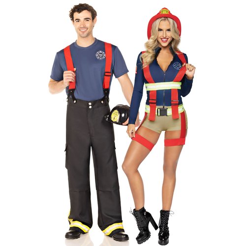 Red Hot Firefighters Couple's Costume - red-hot-firefighters-couples-costume