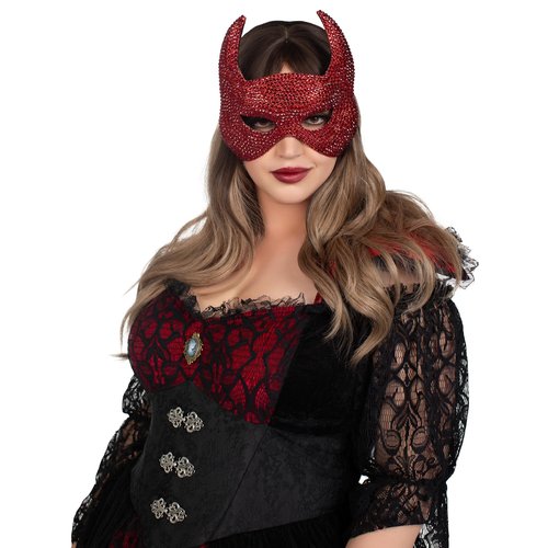 Rhinestone Devil Mask - A2893     00322
