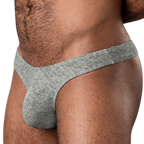 RIBBED & READY THONG GREY S/M - MP442915GYSM