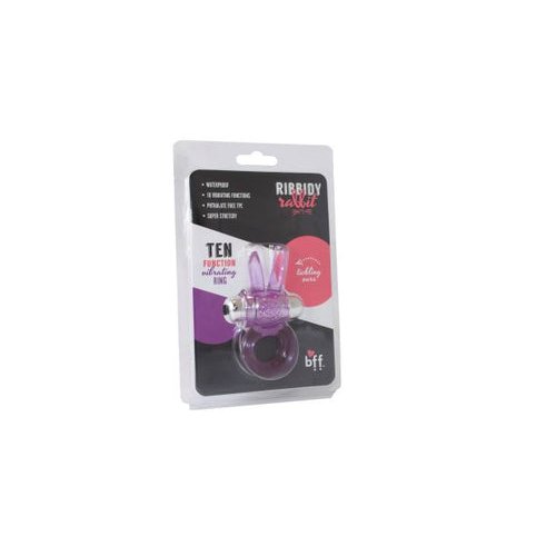 RIBBIDY RABBIT VIBRATING COCK RING-PURPLE - SIN62311