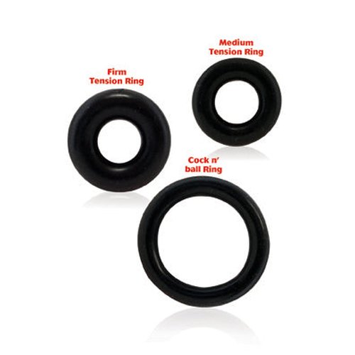 RING O 3PACK BLACK - SCRRINGO3P101