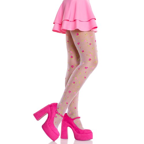 Rosette Sheer Tights - 9242      10122