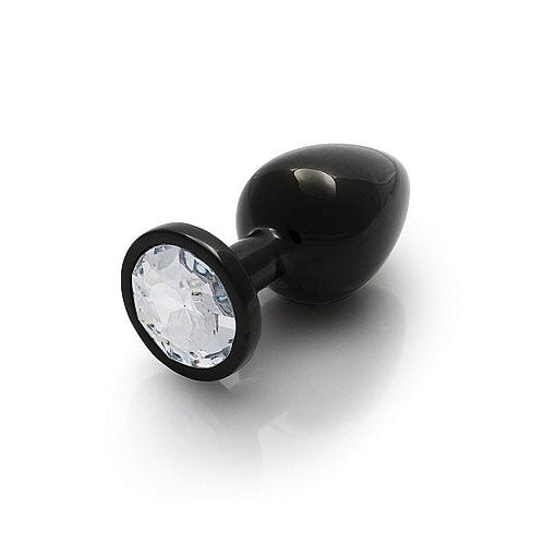 ROUND GEM BUTT PLUG MEDIUM GUNMETAL DIAMOND - SHTOU809GUN