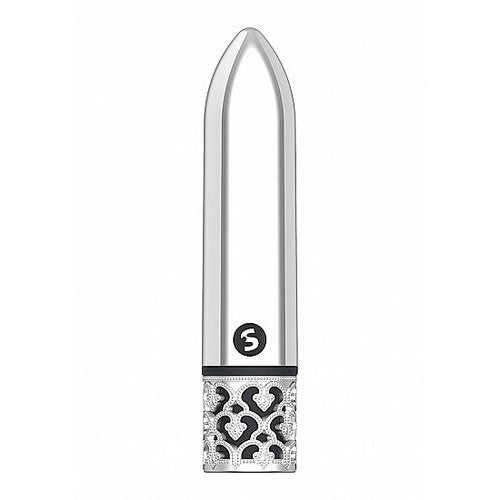 ROYAL GEMS GLAMOR POWERFUL BULLET RECHARGEABLE SILVER - SHTROY005SIL