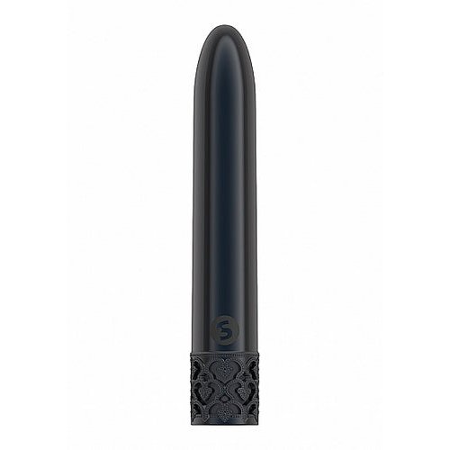 ROYAL GEMS SHINY POWERFUL VIBE RECHARGEABLE GUNMETAL - SHTROY002GUN