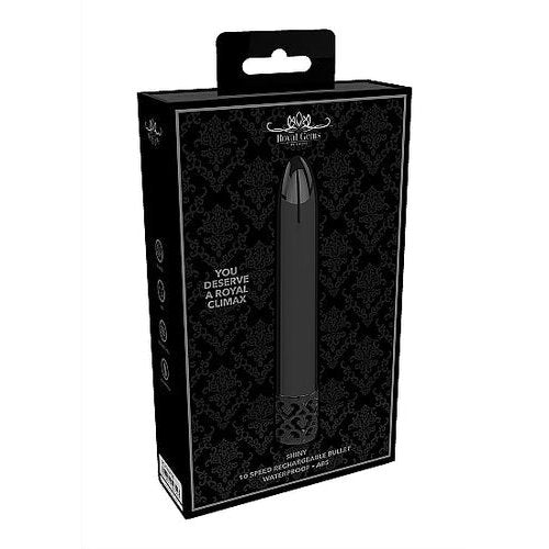 ROYAL GEMS SHINY POWERFUL VIBE RECHARGEABLE GUNMETAL - SHTROY002GUN