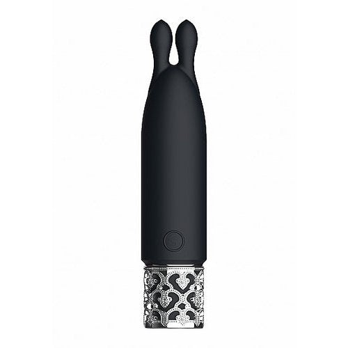 ROYAL GEMS TWINKLE SILICONE BULLET RECHARGEABLE BLACK - SHTROY009BLK