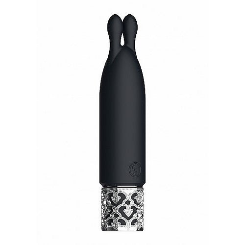 ROYAL GEMS TWINKLE SILICONE BULLET RECHARGEABLE BLACK - SHTROY009BLK