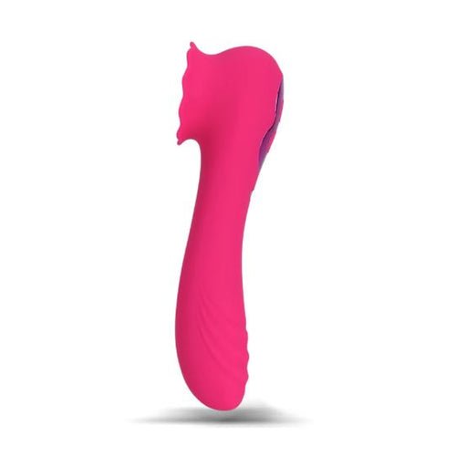ROZA 10 FUNCTION SILICONE PREMIUM DUAL MOTOR ROSE MASSAGER PINK - MTBO2606