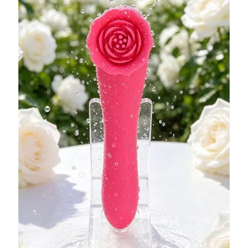 ROZA 10 FUNCTION SILICONE PREMIUM DUAL MOTOR ROSE MASSAGER PINK - MTBO2606