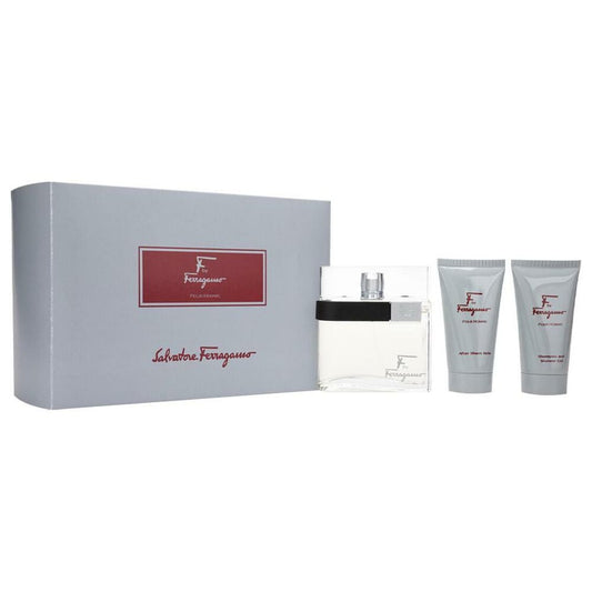 SALVATORE FERRAGAMO-F 3PC SET, MEN'S GIFT SET, EDT