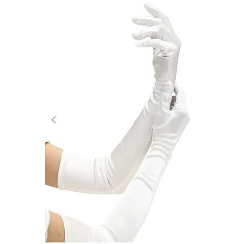 SATIN OPERA GLOVE WHITE - XGBLW6510W