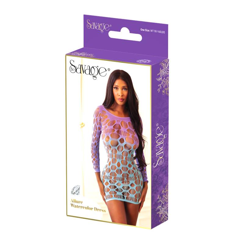 ALLURE OMBRE DRESS PURPLE/TEAL - SAVSB202